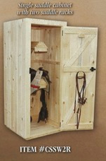 Single Saddle Cabinet w/ 2 Racks: Item #CSSW2R