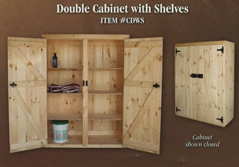 Double Cabinet w/ Shelves: Item #CDWS