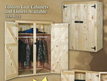 Custom Coat Cabinets and Closets Available: Item #CCC